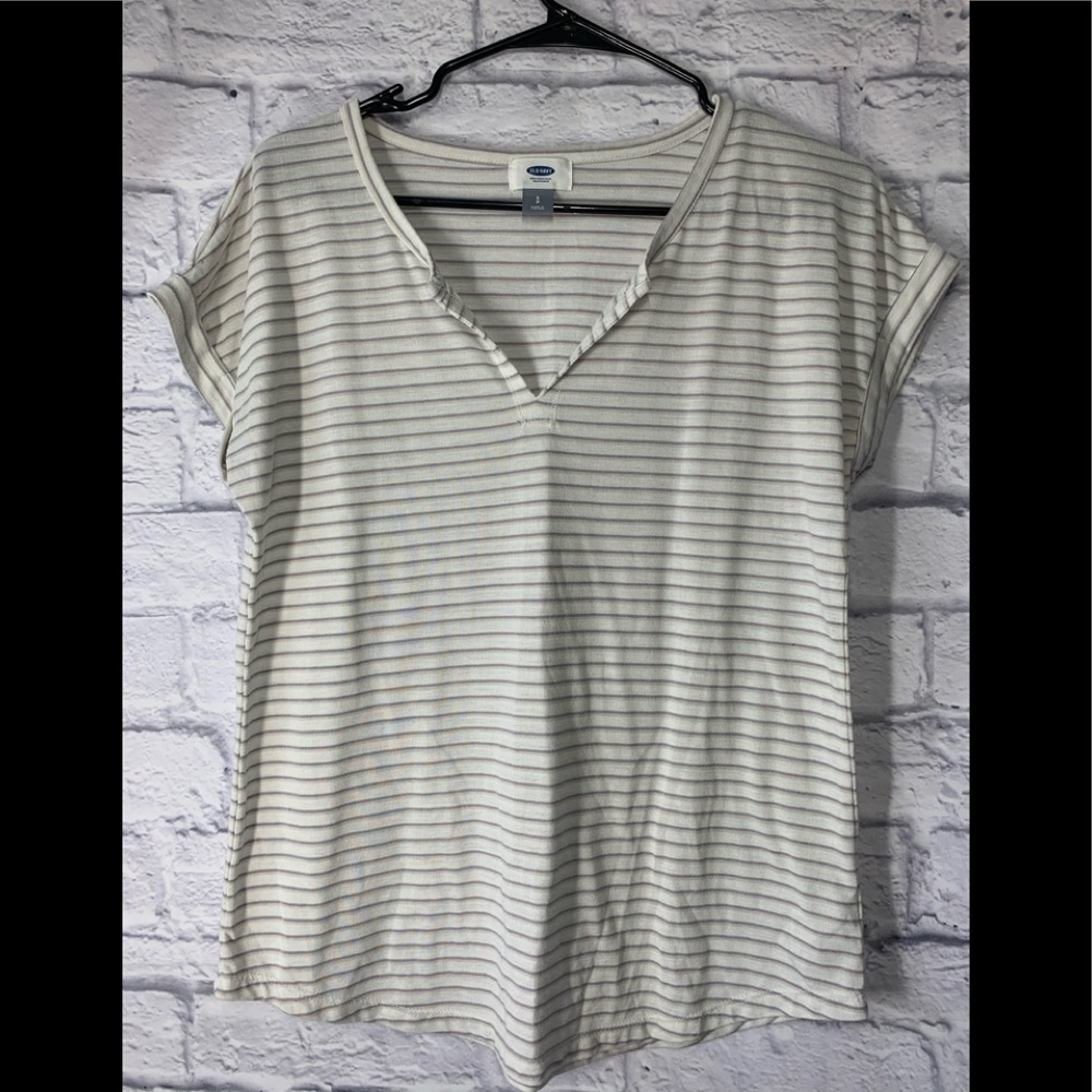 Old Navy  White stripped Top summer size S